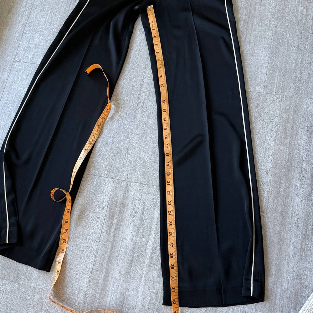 Aritzia Wilfred silky black with white stripe pants size 00 - Timeless classy - Picture 7 of 9